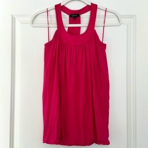 Express Hot Pink Bubble Hem Tank/Blouse